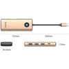 Orico USB-C 8w1 | 2x USB-A 3.0 | 1x USB-A 2.0 | 1x USB-C 3.0 | 1x USB-C PD 100W | 1x HDMI 4K 60Hz | 1x VGA 1080P 60Hz | 1x RJ45 Gigabit Ethernet - rožinė-auksinė