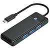Adapterio šakotuvas 4in1 Orico USB A3.0x3+TF/SD3.0x1