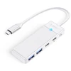 Orico PAPW2AC-C3 USB šakotuvas, 4 prievadų, 2x USB-A 3.0, 1x USB-C 3.0 su USB-C PD 100W įkrovimu, 0.15m - baltas