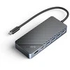 „Orico OM28PR-G2“ USB-C prijungimo stotelė su M.2 disko lizdu + 1 x USB-A 3.2 + 1 x USB-C 3.2 + 2 x USB-A 2.0 + 1 x HDMI + 1 x Ethernet – juodos spalvos