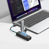 Orico PW3UR25-U3 USB šakotuvas 4 prievadų 3x USB-A 3.0 1x RJ45 2.5G Ethernet 1.8m - Juodas