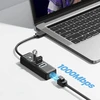 Orico PW3UR25-U3 USB šakotuvas 4 prievadų 3x USB-A 3.0 1x RJ45 2.5G Ethernet 1.8m - Juodas
