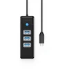 Orico PW3UR25-C3 USB šakotuvas 4 prievadų 3x USB-A 3.0 1x RJ45 2.5G Ethernet 0.15m - Juodas
