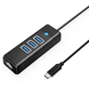Orico PW3UR25-C3 USB šakotuvas 4 prievadų 3x USB-A 3.0 1x RJ45 2.5G Ethernet 0.15m - Juodas