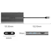 „Orico“ USB-C 12w1 | USB-A | USB-C PD 100W | 2x HDMI 4K 60Hz | DisplayPort 4K 60Hz | RJ45 Gigabit - pilka