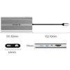 Orico USB-C 12w1 | USB-A | USB-C PD 100W | 2x HDMI 4K 60Hz | DisplayPort 4K 60Hz | RJ45 Gigabit - sidabrinė