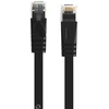 Ethernet tinklo kabelis Orico PUG-C7B CAT7 10Gbps RJ45 interneto LAN plokščias 2 m – juodos spalvos
