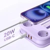 Orico AP3 20W GaN 5in1 maitinimo blokas 2x AC + 2x USB-A + 1x USB-C - Violetinė