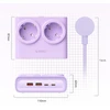 Orico PDC25 25W 6in1 maitinimo blokas 2x AC + 2x USB-A + 2x USB-C - Violetinė