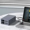 „Orico 9828RU3 2 Big DAS Solution ProRAID“ diskų masyvas, skirtas 2 2,5/3,5 colio SATA HDD/SSD diskams su RAID valdikliu – pilkas