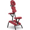 Physa Montpellier Raudona nešiojama sulankstoma tatuiruotė masažo kėdė iki 130 kg raudona