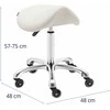 Physa Saddle kosmetinė taburetė ant ratų York, iki 150 kg, smėlio spalvos