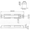Pro-Line Parkavimo barjero separatorius su atspindinčia juosta 840x105x150mm