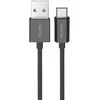 Puro 12W TPE USB-A - microUSB 2m kabelis - juodos spalvos