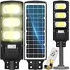 Lampa LED gatvės šviestuvas su saulės energija varomas žibintas 240 W + nuotolinio valdymo pultas (tvirtinimo laikiklis M004B + baterijos) komplektas E307