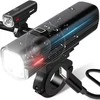 Lampka Dviračio lempa, LED žibintuvėlis, priekinis, USB, dviračio vairui, stiprus 1000lm