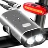 Lampka Dviračio žibintas, priekinis ir galinis LED žibintas dviračio vairui, stiprus USB, ryškus s093
