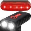 Lampka LED dviračio žibintas, priekinis, 1800 liumenų, stiprus + galinis -s103