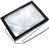 Lupa A4 LED apšviestas 3 kartų didinamasis stiklas skaitymui