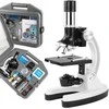 RTO Mikroskop optyczny opticon lab starter - 1200x - 3 obiektywy + priedai - dėklas w kolorze szarym