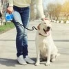 Smycz Šuns ir katės pavadėlis, automatinis, tvirta juosta, 5 m, su spyna, 15 kg, LED žibintuvėlis