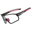 Rockbros 10135 photochromic UV400 dviratininko akiniai – juodos spalvos and raudonos spalvos