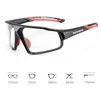 Rockbros SP216BK photochromic UV400 dviratininko akiniai – juodos spalvos and raudonos spalvos