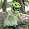 Rockbros TT-32003 „Shark“ vaikiškas dviračio šalmas su nuimamu žiočių rinkiniu, S dydis (48-52) - Žalias