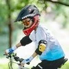Rockbros TT-32005 „Shark“ vaikiškas dviračio šalmas su nuimamu antgaliu, M dydis (54-58) - Juodas