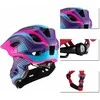Rockbros TT-32SBPP-S Children's Bike Helmet with Detachable Chin Size S - Violetinė-Rožinė