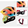 Rockbros TT-32SOYB-M children’s bicycle helmet with detachable chinbar, dydis M – yellow-oranžinis