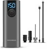 Rockbros 42720001001 Electric Bike Pump with LED Ekranas + USB-C – USB-A Cable – juodos spalvos