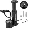 Rockbros 42610002001 floor bicycle pompa with pressure gauge – juodos spalvos