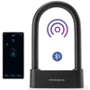Rockbros 32210818001 SMART Bicycle Lock with Fingerprint Reader and Bluetooth Connectivity - Juodas