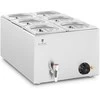 Royal Catering Bain-marie maisto šildytuvas šildymo bufetas 6 x GN 1/6 600 W