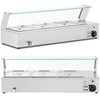 Royal Catering Bain-marie maisto šildomasis bufetas su dangteliu 3 x GN 1/2 2000 W