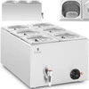 Royal Catering Bain-marie maisto šildytuvas šildymo bufetas 6 x GN 1/6 600 W