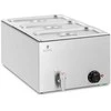 Royal Catering Bain-marie elektrinis šildytuvas su čiaupu 3 x GN 1/3 600 W