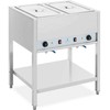Royal Catering Bain-marie maitinimo šildytuvas su pagrindu, laisvai pastatomas 2 x GN 1/1 1265 W