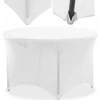 Royal Catering Lankstus universalus užvalkalas ovalo formos stalui, skersmuo. 150 cm baltos spalvos