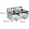 Royal Catering Dviguba dviejų kamerų gruzdintuvė 2 x 11 l 6000 W