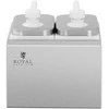 Royal Catering Dvigubas dozatorius padažams su nerūdijančio plieno pompa, 2 x 2 l