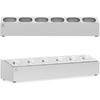Royal Catering Vitrinos stendas maitinimo indams 6 x GN 1/6 11,4 l + konteineriai su dangteliais