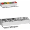 Royal Catering Vitrinos stovas 6x GN 1/6 konteineriams + konteineriams su dangteliais (Ekspozicinė prekė)