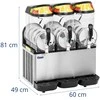 Royal Catering Granitor slush šerbeto gėrimų aparatas trigubas LED 3 x 12 l 960 W