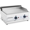 Royal Catering Dvigubas lygus reguliuojamas nerūdijančio plieno dujinis grilis gamtinėms dujoms 2x 3,1 kW 0,02 baro 60 x 40 cm