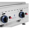 Royal Catering Dvigubas lygias, griovelis, nerūdijančio plieno dujinis grilis gamtinėms dujoms 2x 3,1 kW 0,02 baro 60 x 40 cm