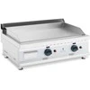 Royal Catering Dvigubas lygus reguliuojamas nerūdijančio plieno dujinis grilis gamtinėms dujoms 2x 3,1 kW 0,02 baro 74,5 x 40 cm