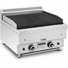 Royal Catering Lava grilis gamtinėms dujoms, griovelis, 50 x 47 cm, 2 x 7200 W