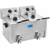 Royal Catering Gruzdintuvė elektrinis dvivietis su išleidimo čiaupais termostatas EGO 2x8L
